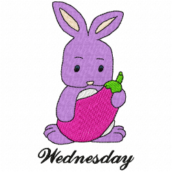 Rabbits Embroidery Design 4